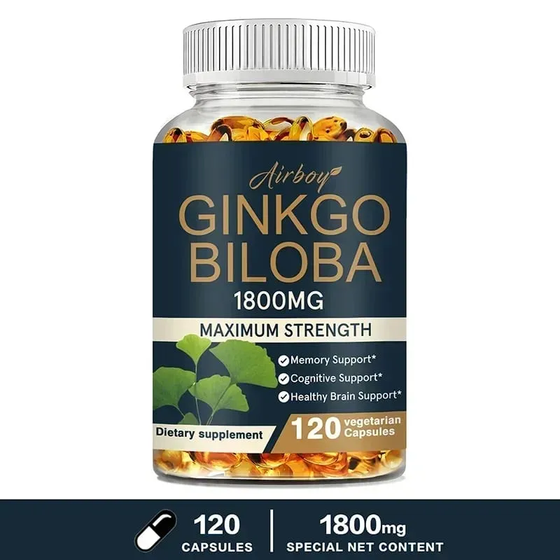 Συμπλήρωμα Ginkgo Biloba - Η μνήμη και η μάθηση προάγουν την υγεία του εγκεφάλου Βελτιώνουν τη διαύγεια Βελτιώνουν τη συγκέντρωση Συμπλήρωμα