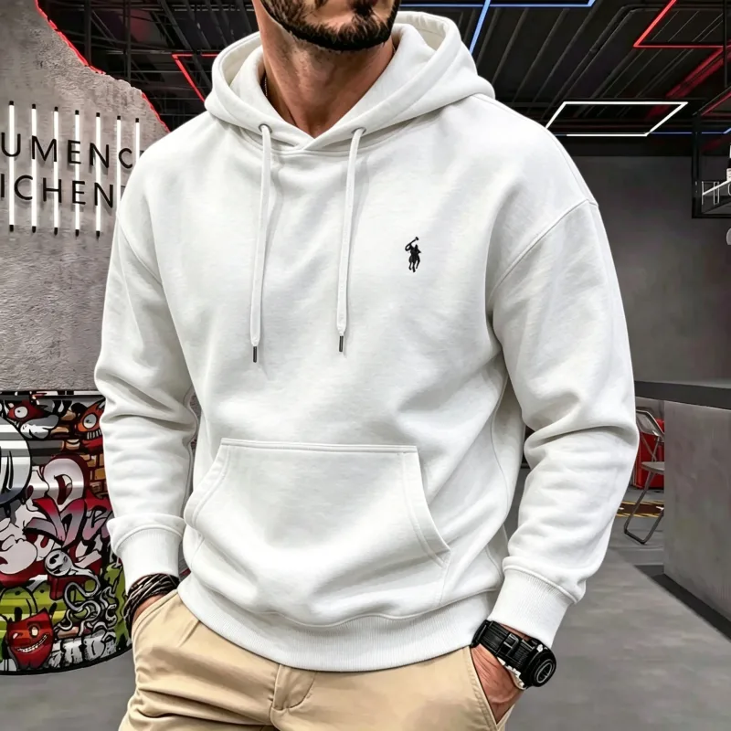 High-end na panlalaking hooded long-sleeved 2026 taglagas-taglamig maluho fashionable horse embroidery golf top casual hoodie panlalaking damit — image 2
