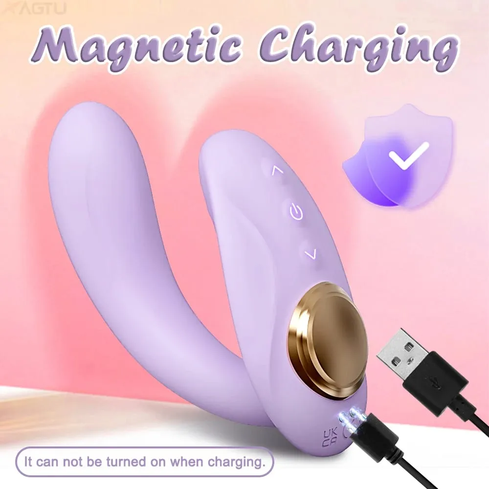 APP Strapless Strap-On G-Spot Dildo Vibrator Realistic Double-Ended Vibrating Butt Plug Anal Sex Toys for Women Lesbians Couples — image 6