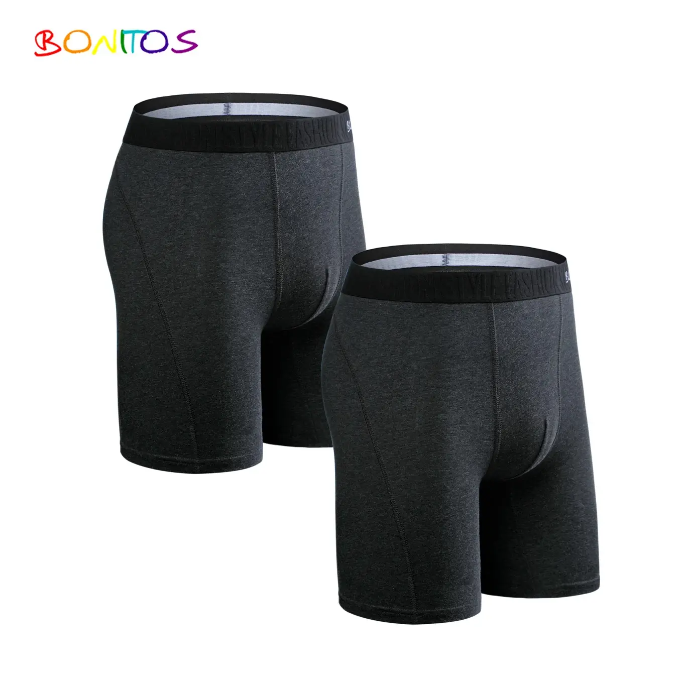 2pcs Pack Long Leg Boxer Shorts Panties Kit Homme Underpants Boxershorts Slip Underwear para sa Lalaki Cotton Lalaki Sexy Set Box Gym — image 6