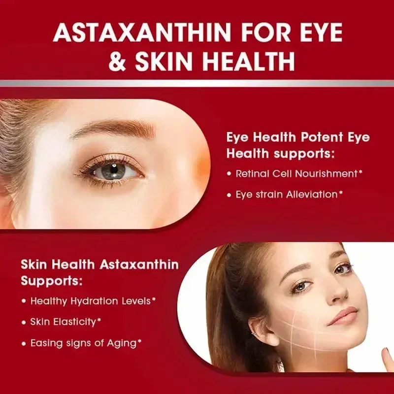 Astaxanthin 24 Mg - Promotes Cardiovascular Health Accelerates Metabolism Maintains Eye Joint and Skin Health Antioxidant — image 3