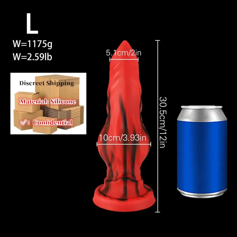 Malaking Silicone Fantasy Animal Dildo Anal Plug Prostate Sex Para sa Mga Lalaki Babae Big Knot Dog Dildo Suction Cup Butt Plug Cock Sex Toys18 — image 9
