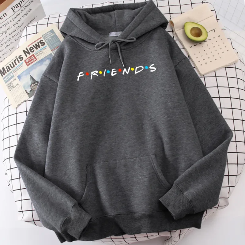 Sitcom Movie Friends Printed Mens Hoody Korean Fleece Sweatshirt Simpleng Crewneck Hooded Street Oversize Autumn na Damit ng Lalaki — image 10