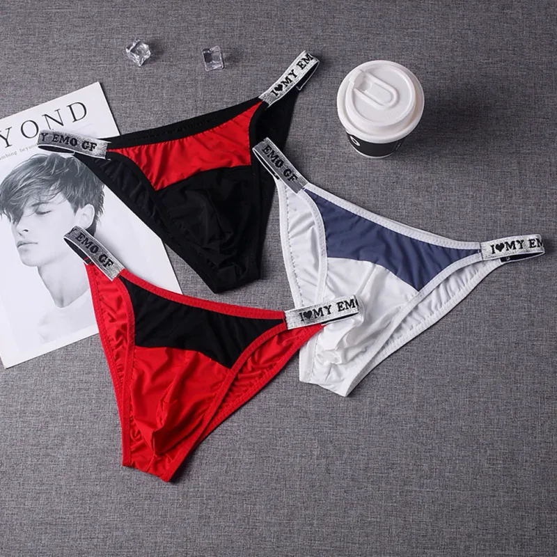 1PC Men Sexy Underwear Briefs Minimalist Sexy T-shaped Pants Low Waist Pouch Panties Breathable Thin Underpants — image 2