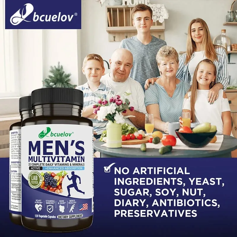 Men’s Multivitamin & Mineral Capsules High Absorption Antioxidant Supplement for Energy Immune Bone Skin & Overall Wellness — image 5