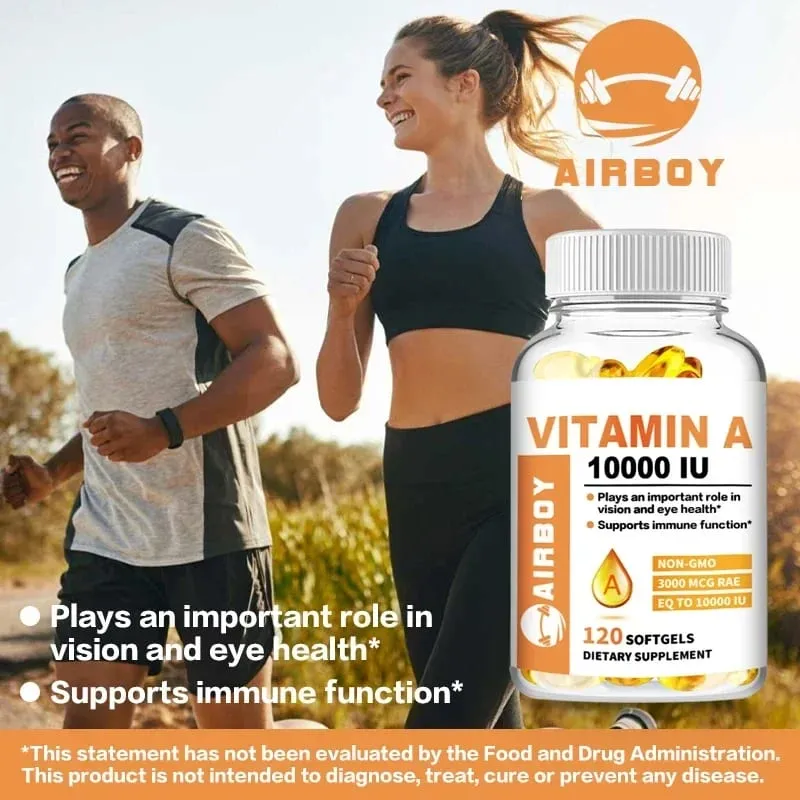 A-vitamin 10000 NE – Támogatja az egészséges látást és az immunrendszer egészségét – GMO-mentes, gluténmentes étrend-kiegészítők — image 5