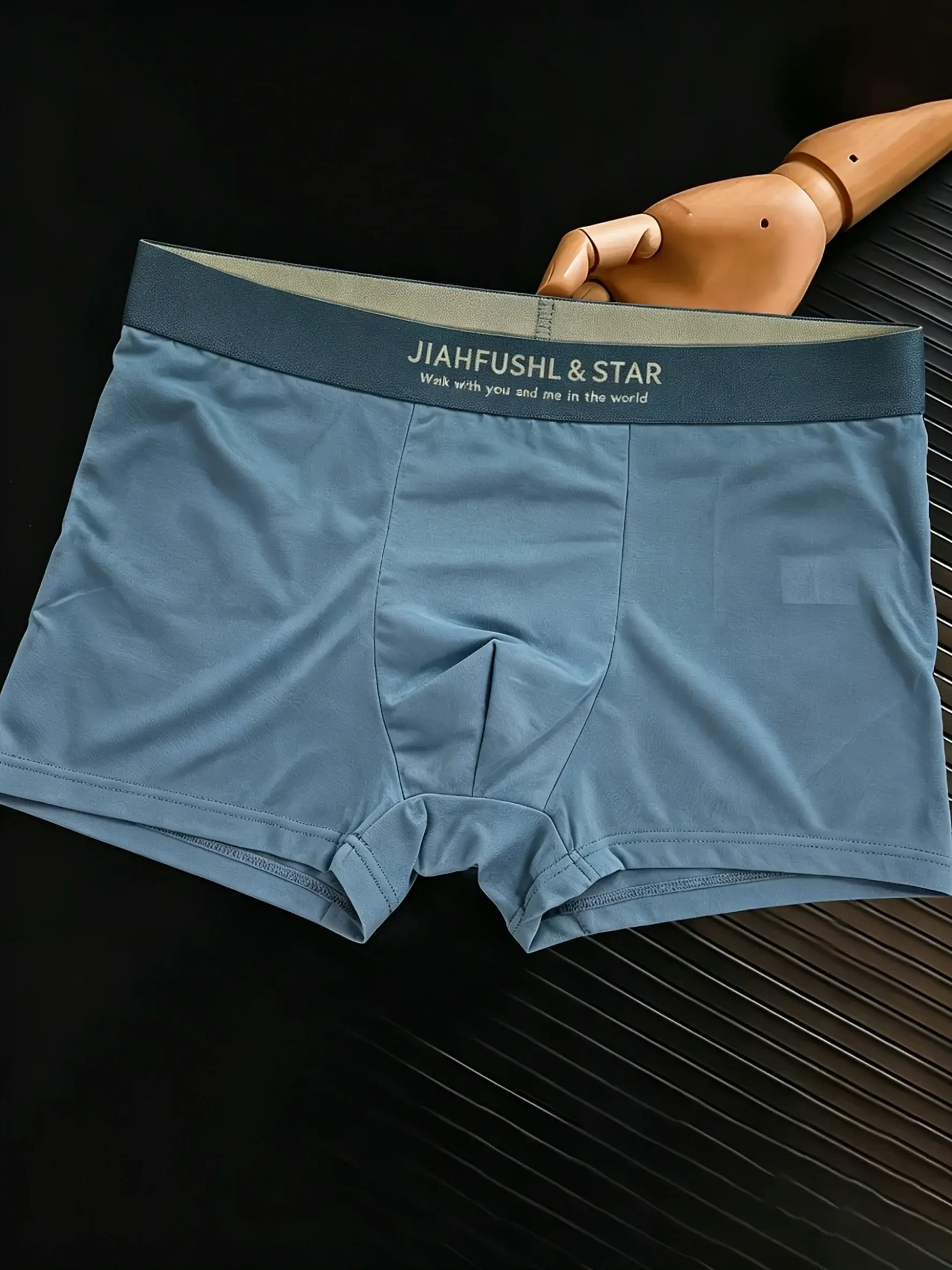 12pcs Random Men Boxer Shorts High Elasticity Breathable Smooth Cool Ice Silk Satin Shorts Panties Solid Color Thin Panties — image 4