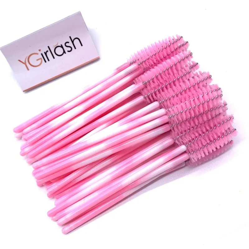 YGirlash 50 יחידות Lash Swans מוליך ריסים קריסטל ידית יהלום חד פעמית שרביטי מסקרה ניילון מברשת כלים קוסמטיים — image 12