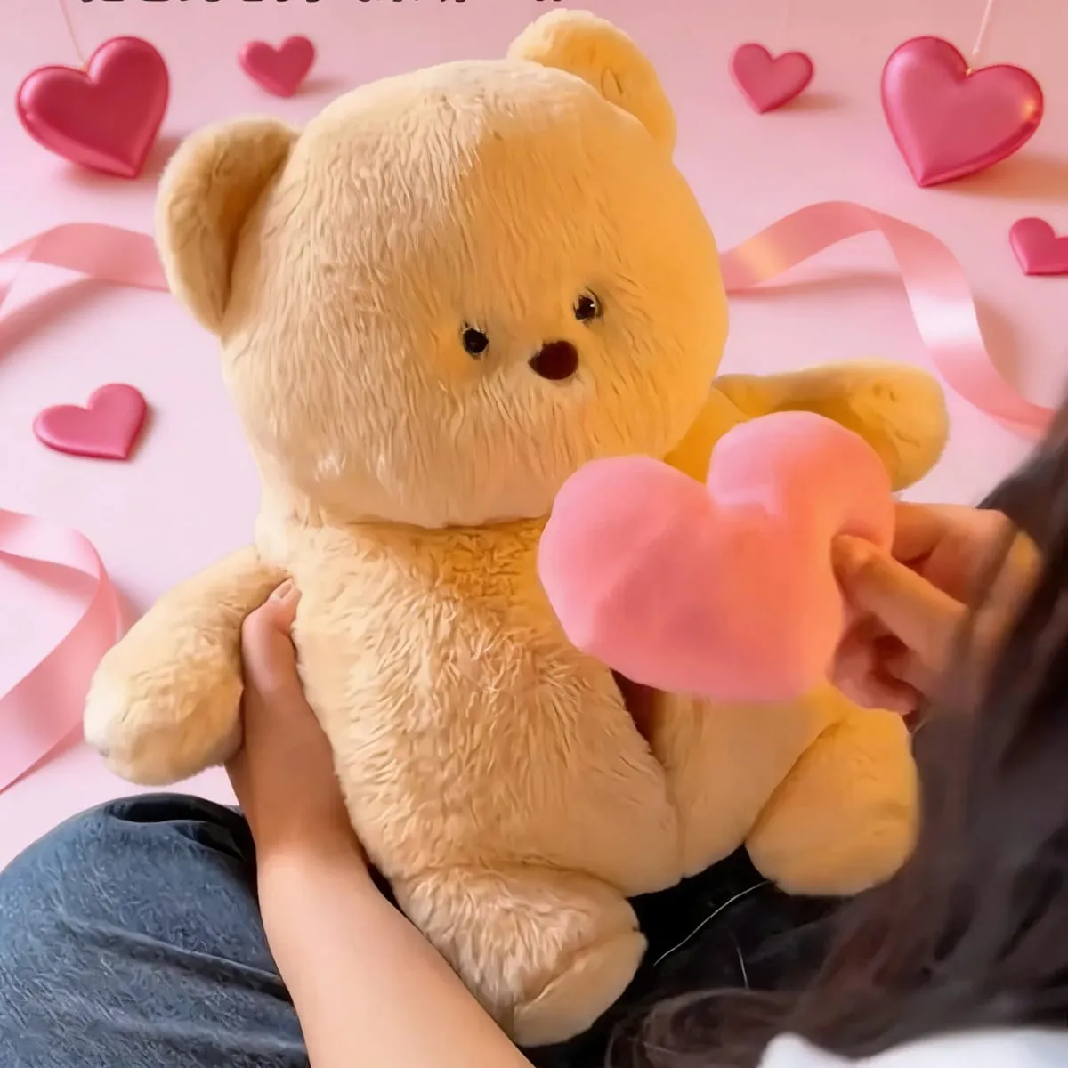 Plush Confession Bear Talking Doll Hidden Recording Stuffed Animal Super Soft Bear Companion Toy Sleeping Gift