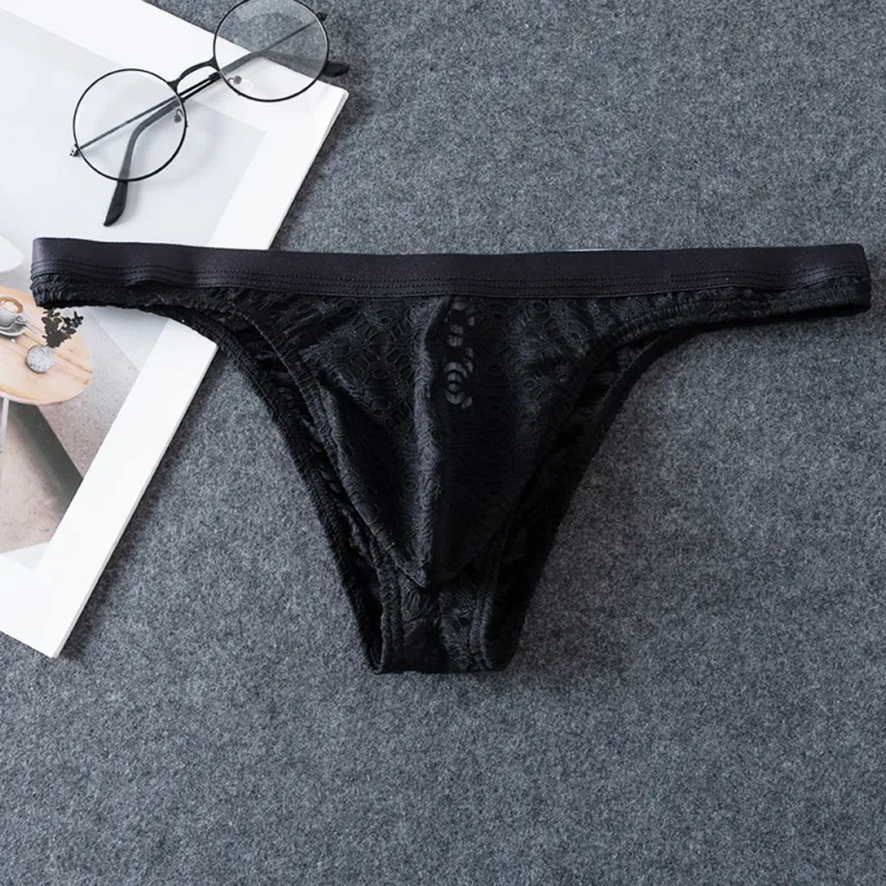 Men Thongs Briefs Jacquard Sheer Men's Underwear Sexy Accessories Hot Low Rise Pouch Very Hot Lingerie Breathable Underpants — image 8