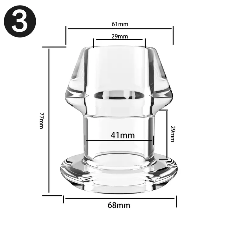 Hollow Vaginal Peephole Vaginal Peephole Anal Plug Vaginal Dilation Anal Dilation BDSM Enema Sex Toy Butt Plug for Men Women — image 8