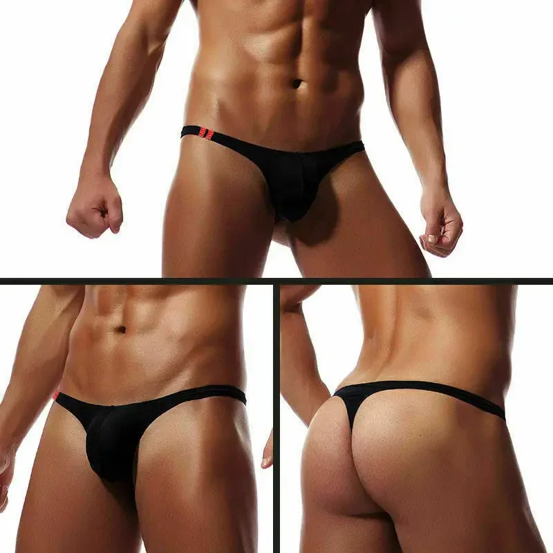 Men's Thongs G String Sexy Gay Sissy Underwear Briefs Man Jockstrap T Back Underpants Penis Pouch Breathable Panties — image 3