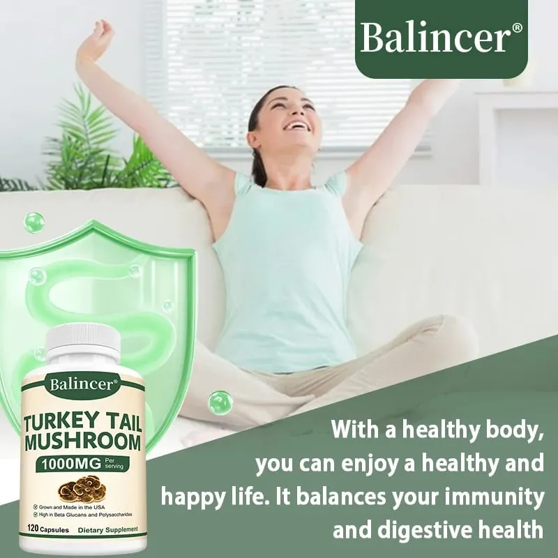 Turkey tail mushroom supplement capsules enhance immunity intestinal immune health metabolism — image 5