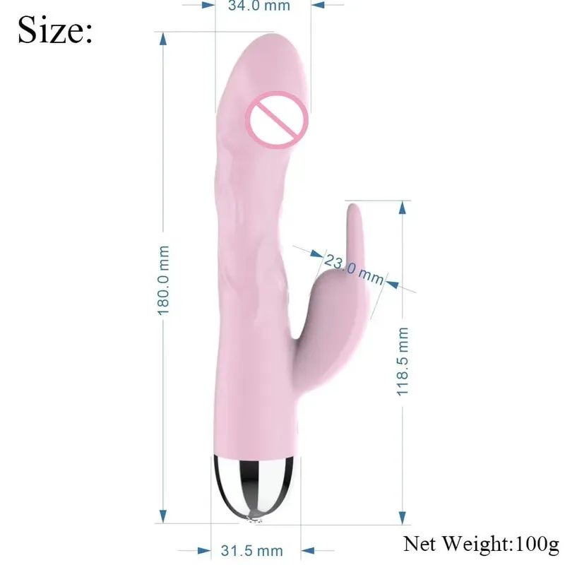 Huge Silicone Dildo Rabbit Vibrator for Women Clitoris Stimulation Massage 10 Speed G Spot Vibrator Adult Sex Toys — image 9