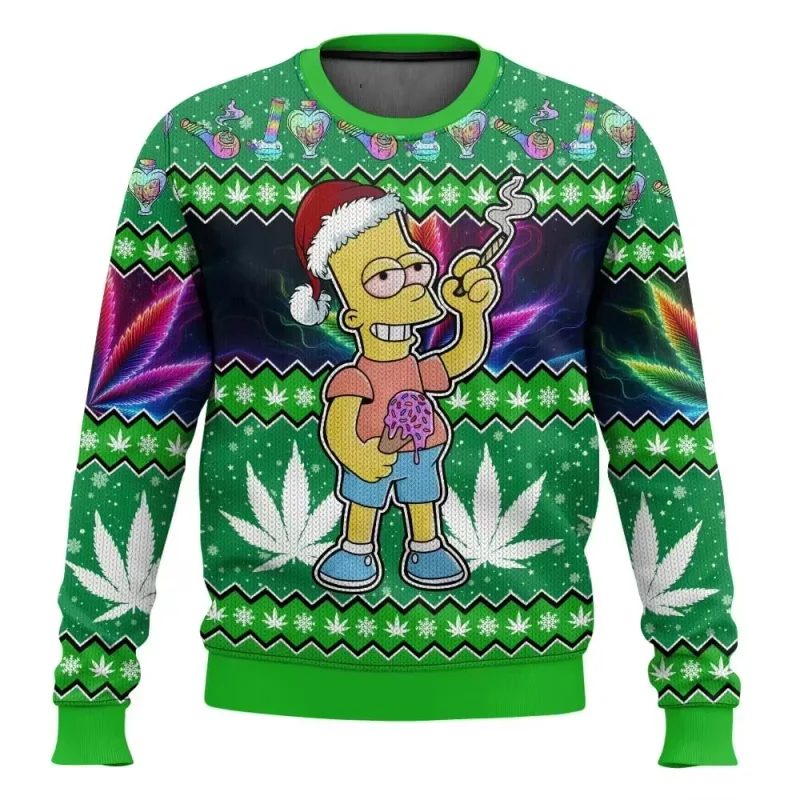 outono e inverno de volta ao futuro suéteres feios de Natal, camisas de anime de desenho animado para homens e mulheres, roupas