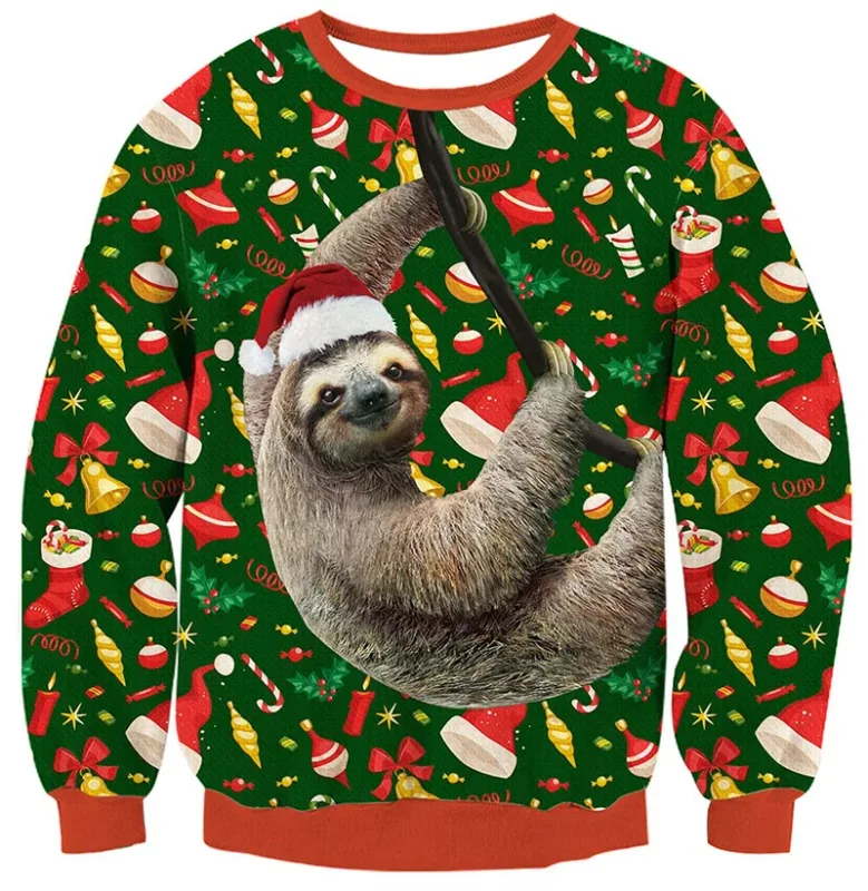 Ugly Christmas Sweater For Men Women Funny Novelty Xmas Sweatshirt 3d Printed Cartoon Animal Long Sleeve Pullover Hoodies Tops — image 8