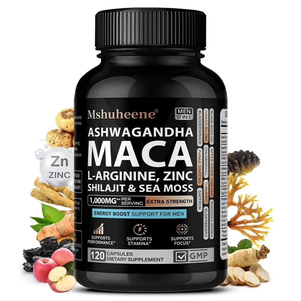 Javító étrend-kiegészítő keverék - L-arginin + Maca + Ashwagandha állóképesség, izomnövekedés érrendszeri funkció, vérkeringés — image 1