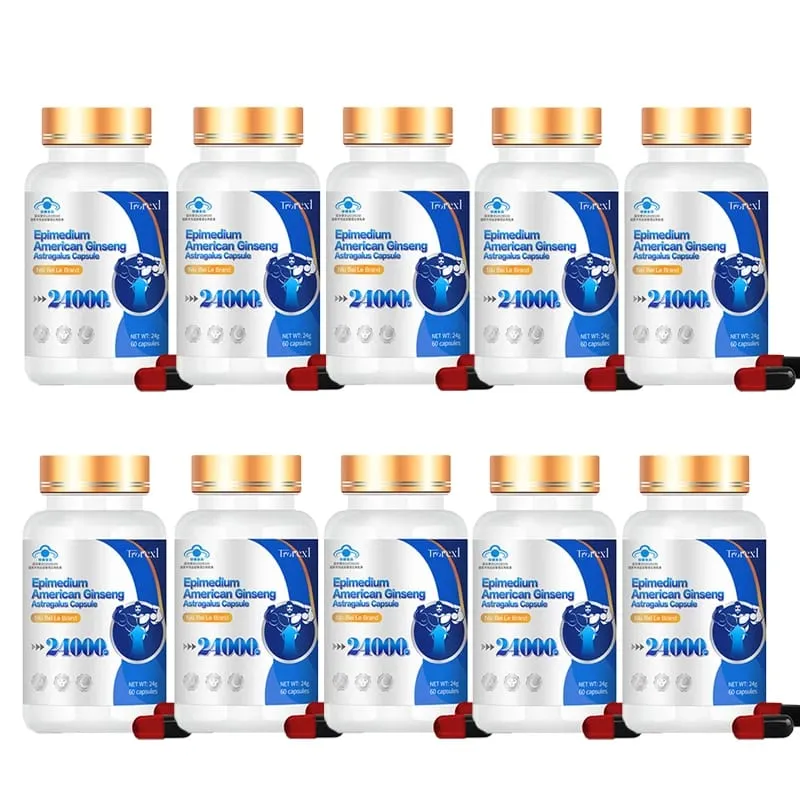 Energy Boost with Epimedium Extract & Ginseng - Promotes Strength & Confidence -Men's Daily Herbal Enhanging Supplement
