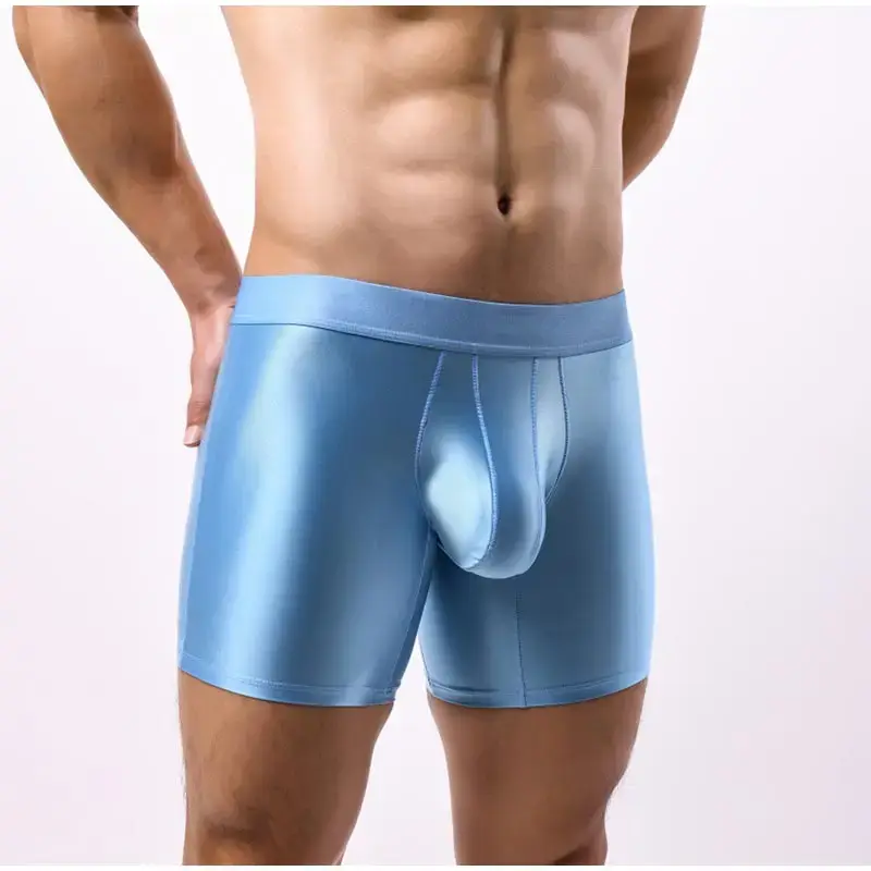 M-xxl Mens Underwear Boxers Solid U Pouch Panties For Man Extended Leg Boxer Shorts Homme Middle Waist Sports Underpants Male — image 6