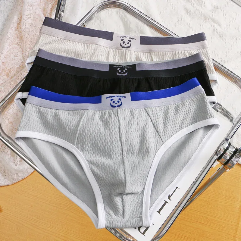 Nova calcinha masculina meninos sexy roupa interior adolescente calcinha de algodão calças triângulo tamanho grande simples respirável fina maré shorts — image 3