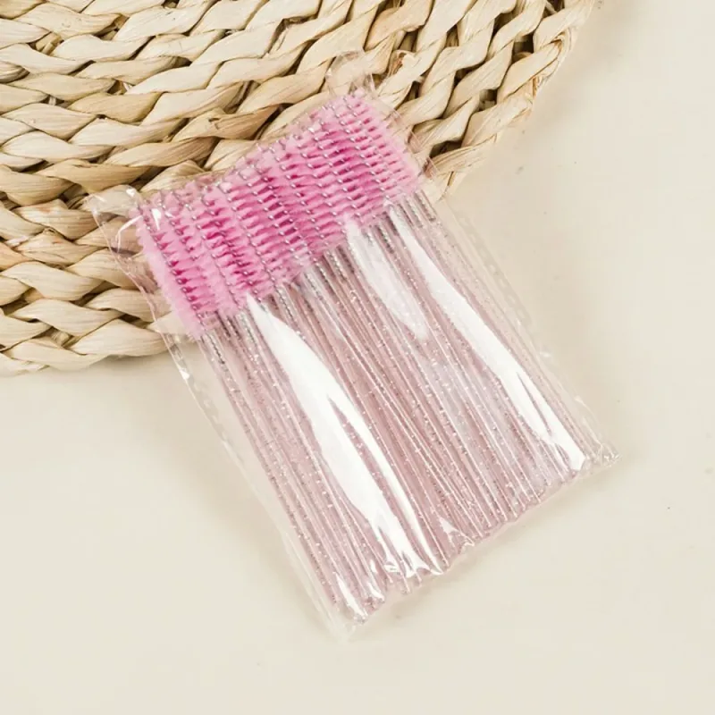 50-100PCS Crystal Eyelash Brush Combs Professional Eye Lash Extension Mascara Wands Makeup Beauty Tool for Eyelashes — image 3