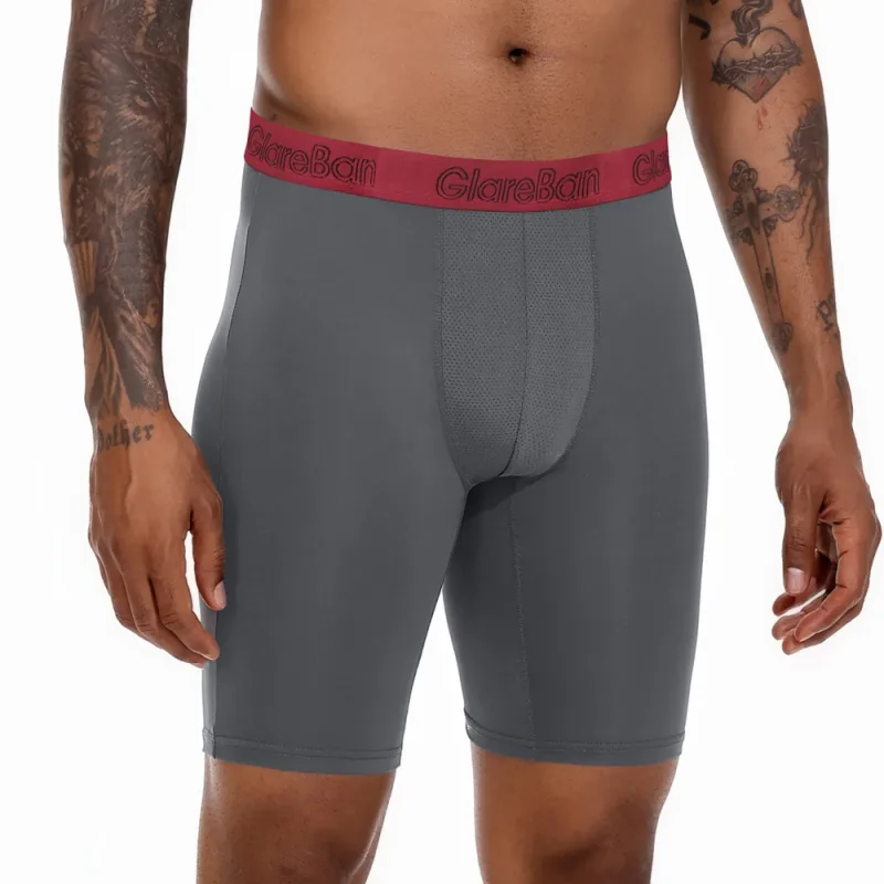 4 Pieces Mixed Colors Quick-Dry Long Leg Boxer Briefs Underpants Underwear For Home And Sports Hight Quality Male Panties Pants — image 6