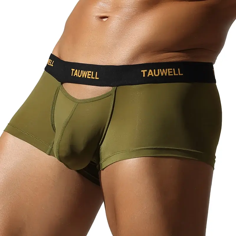 Men's Underwear Comfortable Cool Thin Sexy Semi-Transparent Flat Angle Pants with U-Shaped Pouch Briefs — image 10