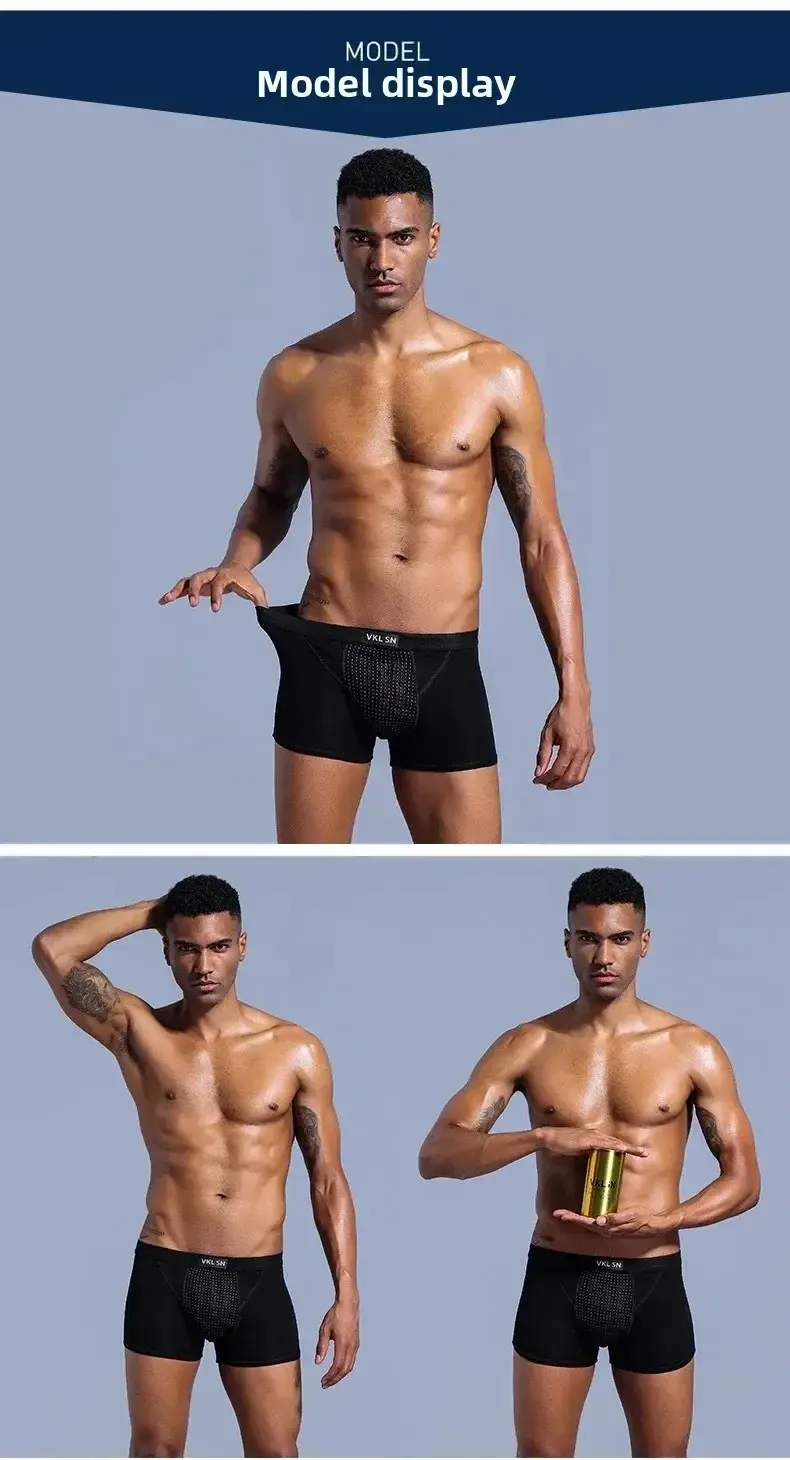 Men's Magnetic Closure Milk Silk Boxer Briefs Anti-Slip Quick-Dry Ultra Soft Breathable Underwear Boxer Shorts — image 11
