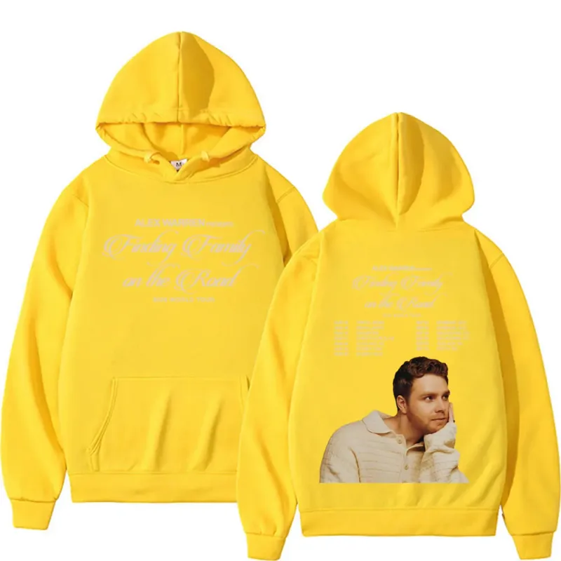 Alex Warren Finding Family on The Road 2026 World Tour Hoodies Sweatshirts Men Women Fashion High Quality Retro Oversized Hoodie