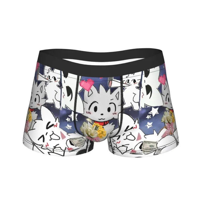 Men Boykisser Silly Cat Boxer Briefs Shorts Panties Soft Underwear Cartoon Furry Male Funny Plus Size Underpants