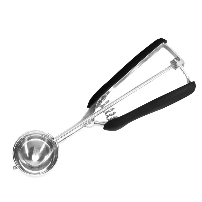 Ice Cream Scoop Stainless Steel Cookie Dough Spoon Fruit Potato Watermelon Digging Ball Spring Handle Scoop Kitchen Accessories — image 10