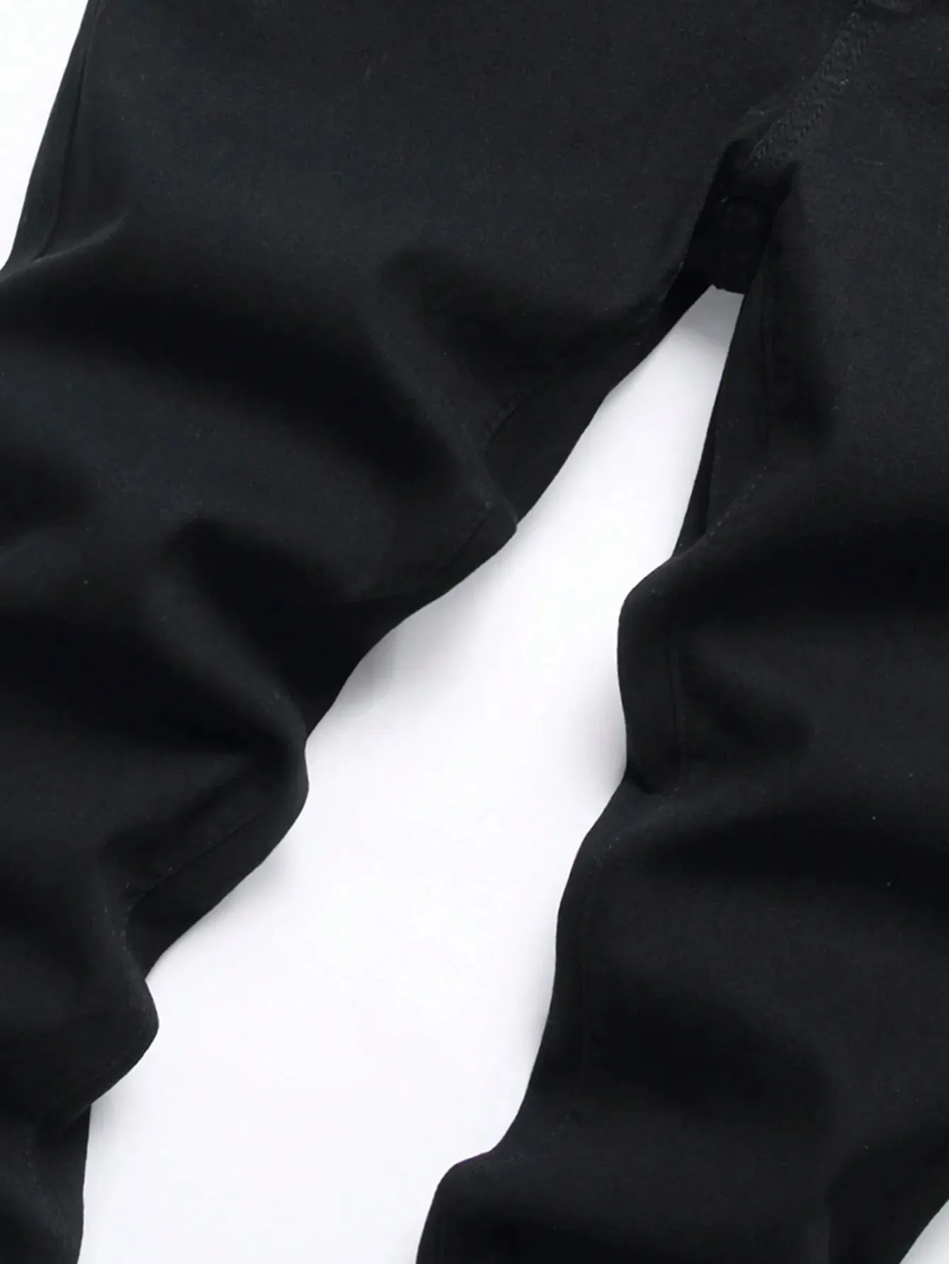 Férfi nagy nyúlású tömör fekete farmer farmer Skinny Slim Fit farmer nadrág Férfi klasszikus alkalmi hétköznapi üzleti utcai nadrág — image 4