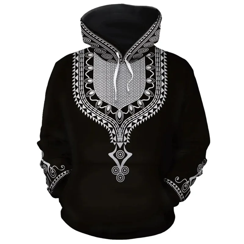 African Ethnic Tribes Unique Graphic Hoodie For Men Ethnic Printed Clothing Hooded Coat Loose Harajuku Street Vintage Hoodies — image 4