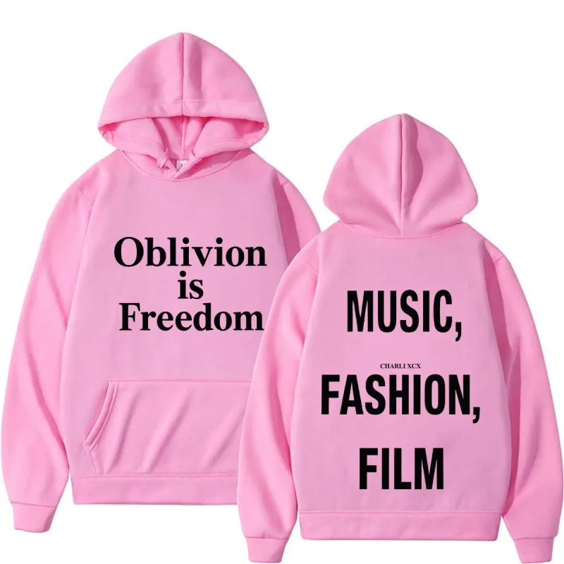 XCX Album Musik Fashion Film Tour 2026 Hoodie Cetak Pria Wanita Fashion Pullover Kasual Hip-Hop Kaus Hadiah Penggemar