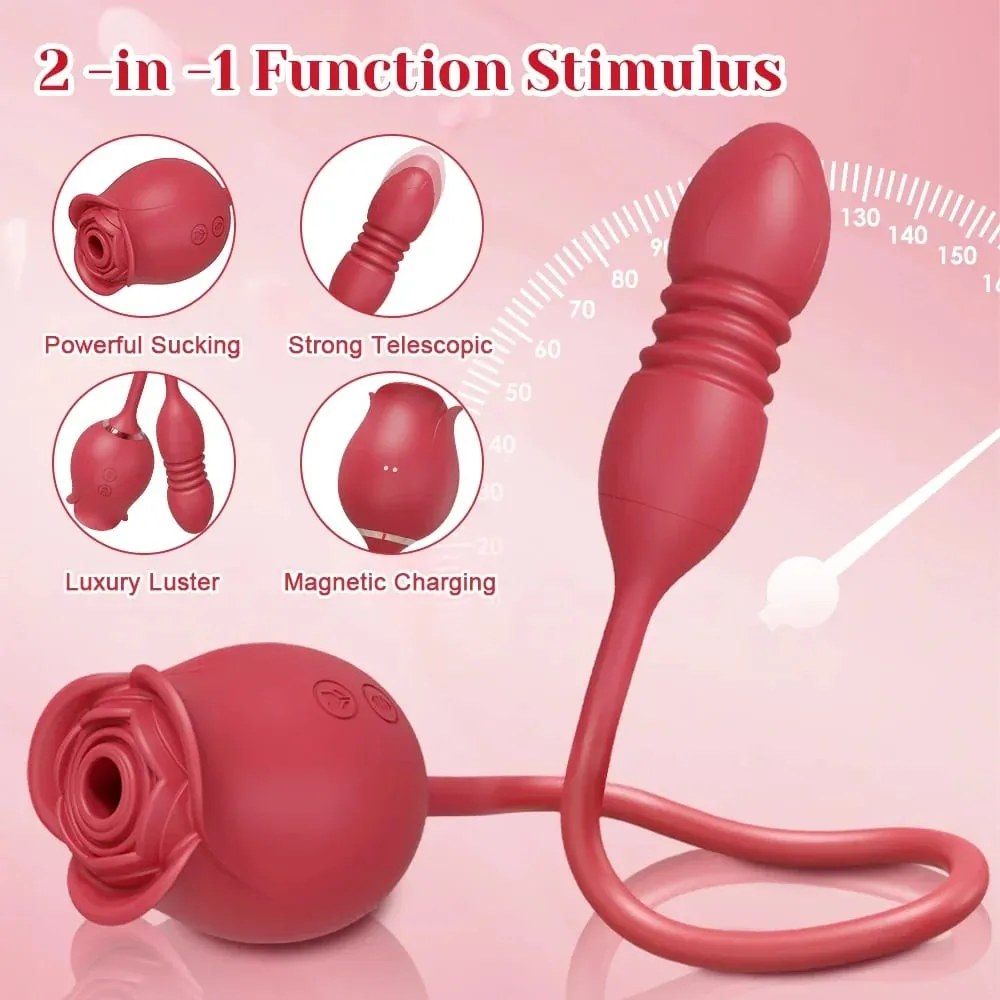 Rózsaszívó vibrátor nőknek Clit Clitor Stimulator G Spot Thrusting vibrátor vibráló női maszturbátor masszázs felnőtt szexjáték — image 4