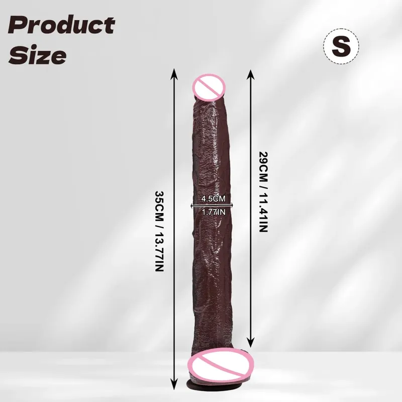 ealistic Long dildo Black Anal Plug with Suction Cup Long Penis Butt Plug Sex Toy for men Women Phallus Anal Dilator Stimulatio — image 9