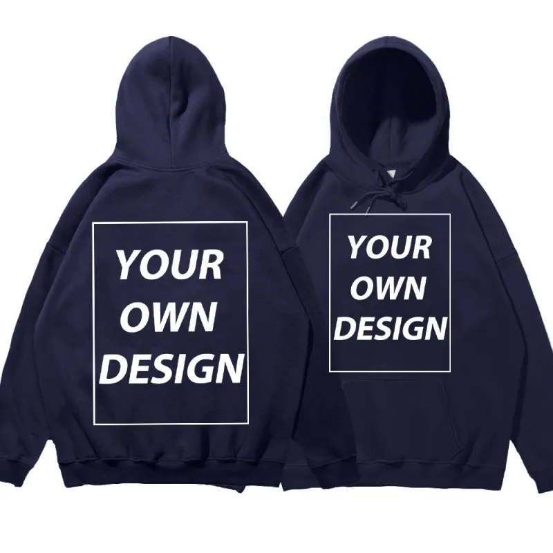Customized DIY Print Lalaki Babae Autumn Winter Hoodies Casual Classic Pullover Simple Comfy Streetwear Soft Warm Sports Clothing — image 11