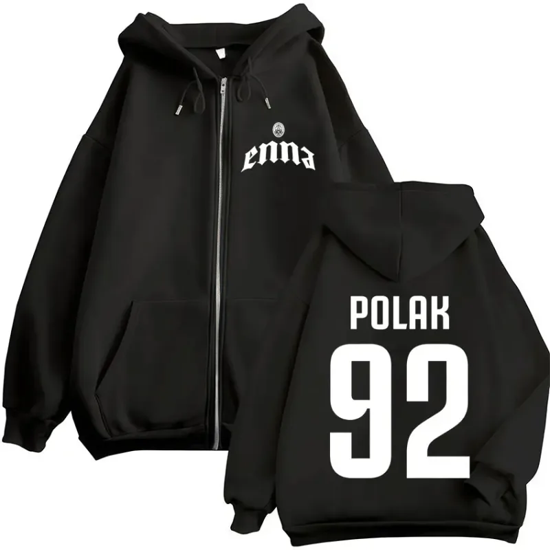 Rapper PLK Enna 2026 Tour Merch Zipper Hoodies Men's Women Clothing Fashion Zip Up Hooded Sweatshirts Jacket Coats Streetwear — image 1