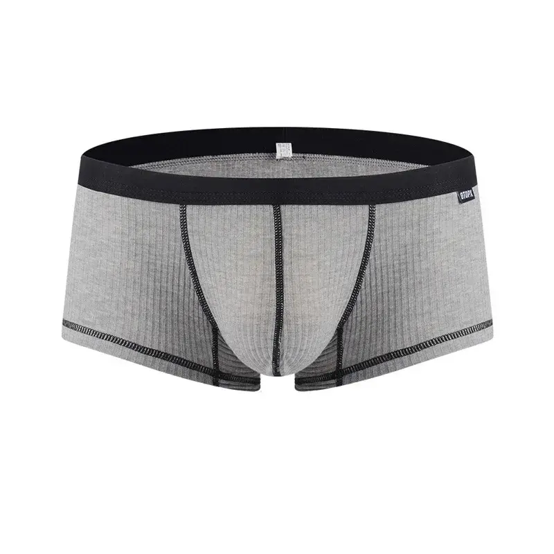 Herrunderkläder Personlig design Boxershorts med låg midja som andas enkla lager U Convex Boxershorts för män