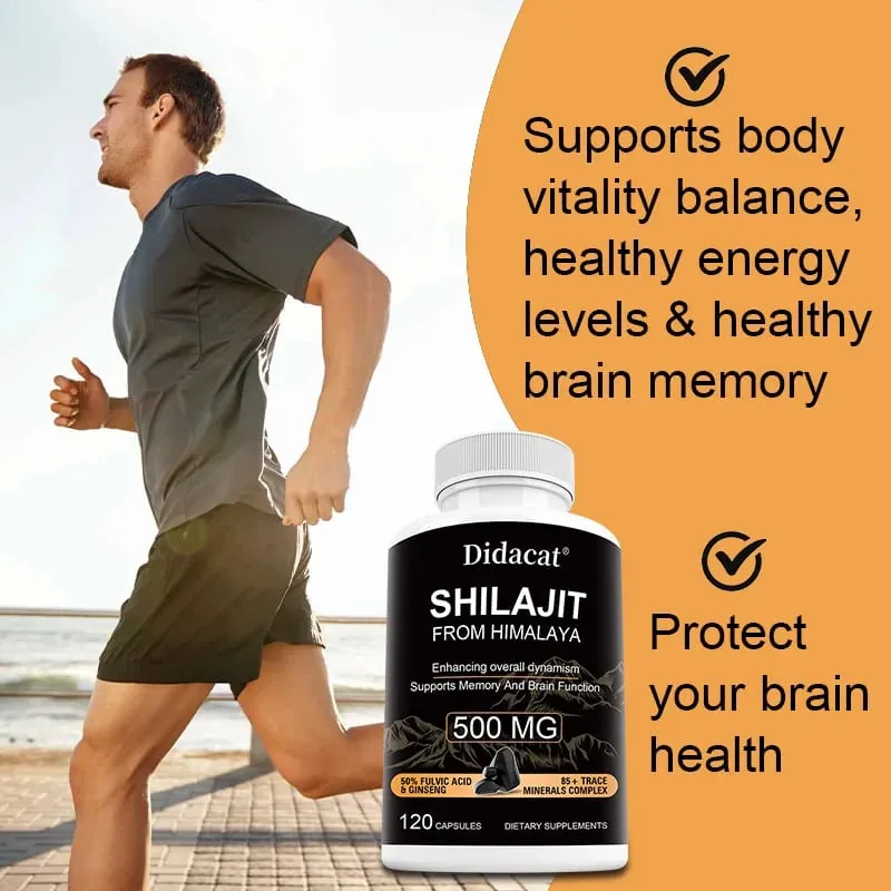 Shilajit with Ginseng Extract 500 Mg Helps Improve Overall Vitality Memory & Brain Function 85+ Trace Mineral Complex — image 2