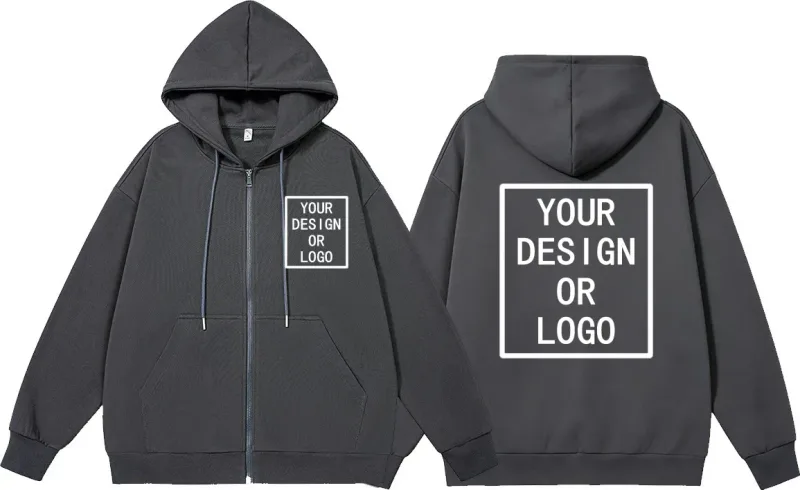 Personalisieren Sie Ihr eigenes Markenlogo/Bild mit Ihrem eigenen Design, personalisierbar, für Männer und Frauen, DIY-Reißverschluss-Kapuzenpullover, lässiger Kapuzenpullover, neuer Pullover
