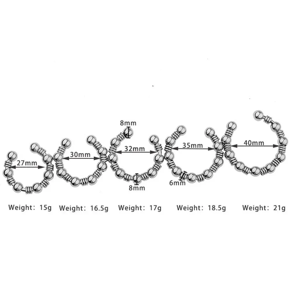 Man Stainless Steel Metal Penis Lock Cock Ring Delay Ejaculation Ball Scrotum Stretcher Erection Cock Ring Slave Male Sex Toy — image 4