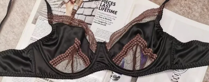 Παριζιάνικο Σετ Εσώρουχα | Chantilly Lace & Mesh Cutouts | Υποστήριξη EU 85B | Αβίαστα γαλλικά σέξι σουτιέν αδυνατίσματος — image 12