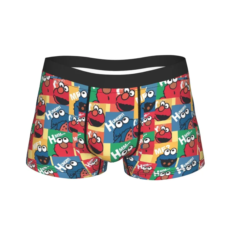S-Sesames Streets Tango Elmo at Grover Underwear Men Shorts Briefs Nakakatuwang Boxershorts Quality Customs Oversize Panties — image 10