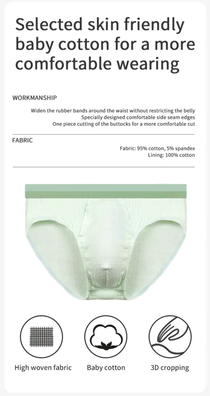 Cuecas masculinas roupa interior de algodão calças de algodão do bebê cabeça verão tendência fina meninos esportes shorts antibacterianos — image 3