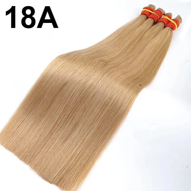 No Weft 100% Real Human Hair Extensions Remy Human Hair Bulk Μη επεξεργασμένα φυσικά μαύρα παρθένα ινδικά μαλλιά πλέξη για γυναίκες — image 8