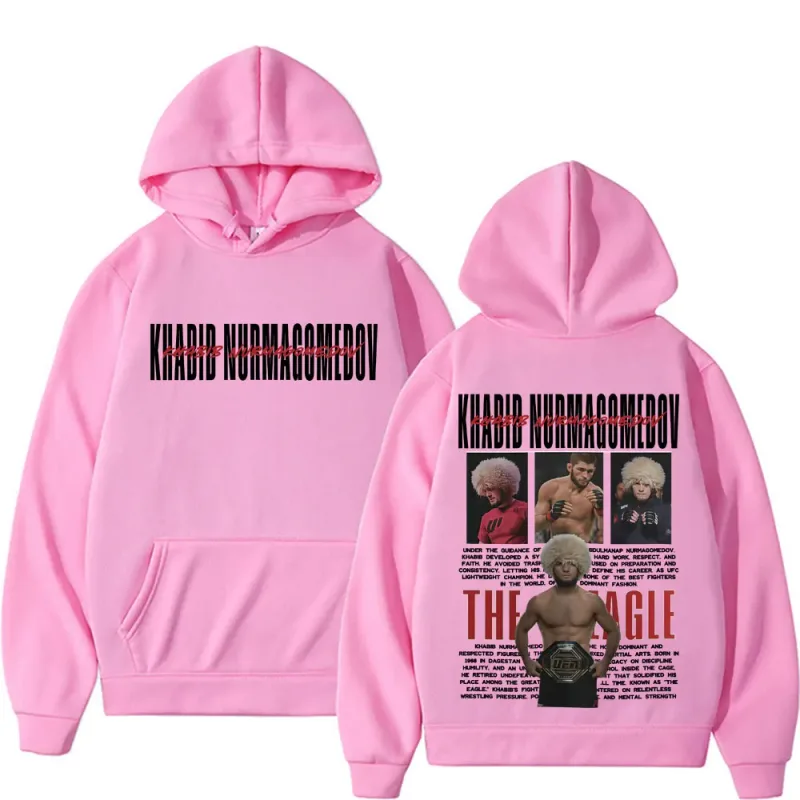Khabib Nurmagomedov A ÁGUIA Merch Moletom Roupas Masculinas Harajuku Clássico Oversized Hoodies Lã de Alta Qualidade Aconchegante Moletom Com Capuz