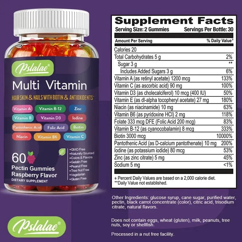 Multivitamin Gummies - Enhances Energy Levels Immune Support Antioxidant - with Vitamins and Minerals — image 2