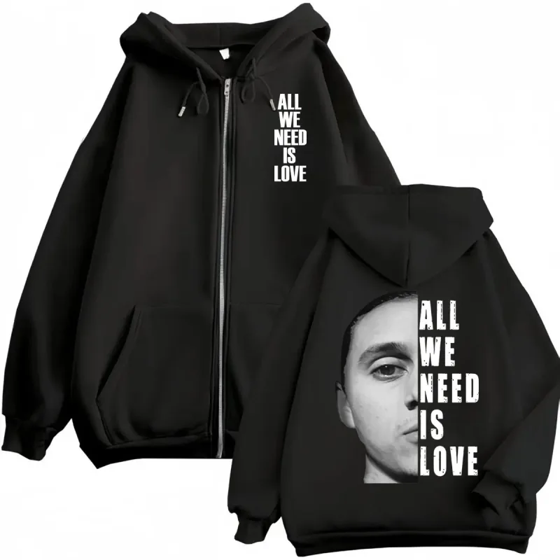 Canserbero All We Need is Love Muerte Vida Merch Zipper Hoodie Men's Fashion Hip Hop Zip Up Sweatshirts Casual Fleece Pullovers — image 17