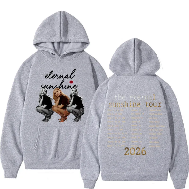 Ariana Grande Eternal Sunshine Tour 2026 Double Sided Print Hoodies Men Women High Quality Fashion Aesthetics Sweatshirts Hoodie